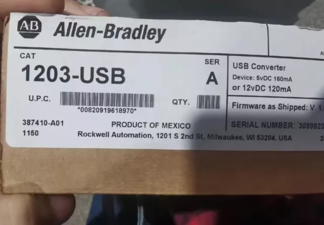 New Factory Sealed Allen Bradley PowerFlex 1203-USB/A Converter for VIP