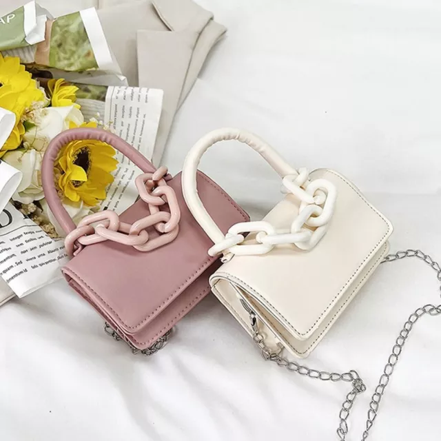 Candy Color Crossbody Bag PU Leather Messenger Bag  Women Girls