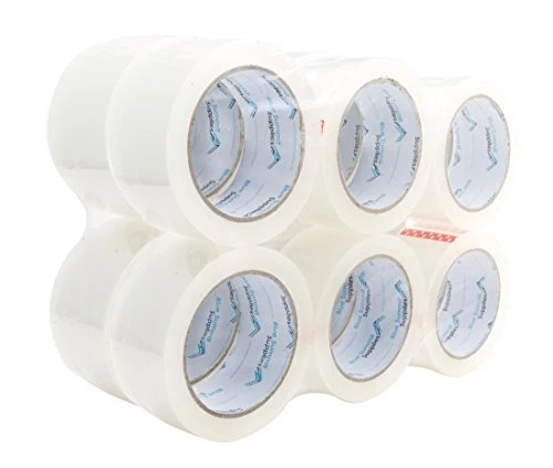 12 Pack Heavy Duty Packaging Tape, Clear Packing Tape Designed for Moving Box...
