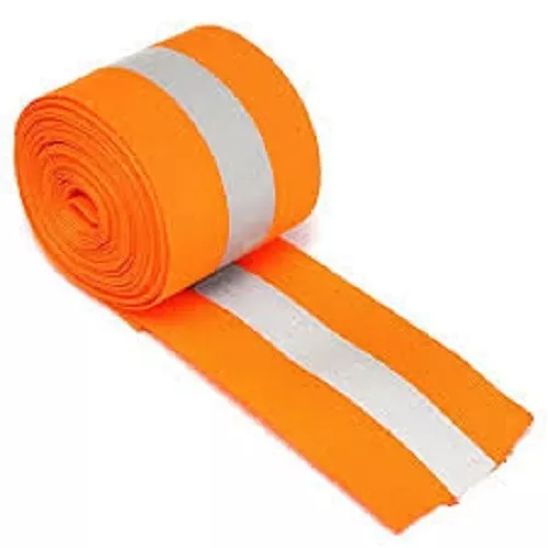 2" Sew on High Visibility Hi Vis Retro Reflective fabric tape - lime & orange
