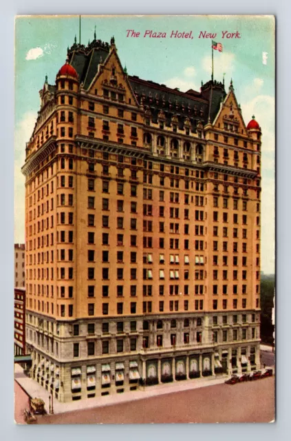 New York City NY, The Plaza Hotel Advertising, Vintage Souvenir Postcard