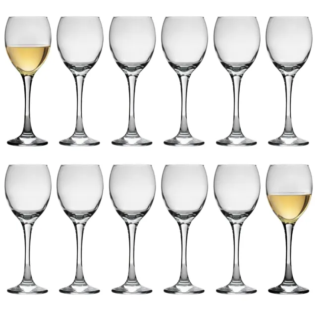 12x LAV Venue White Wine Glasses Red Rose Long Stem Party Goblet Gift Set 245ml