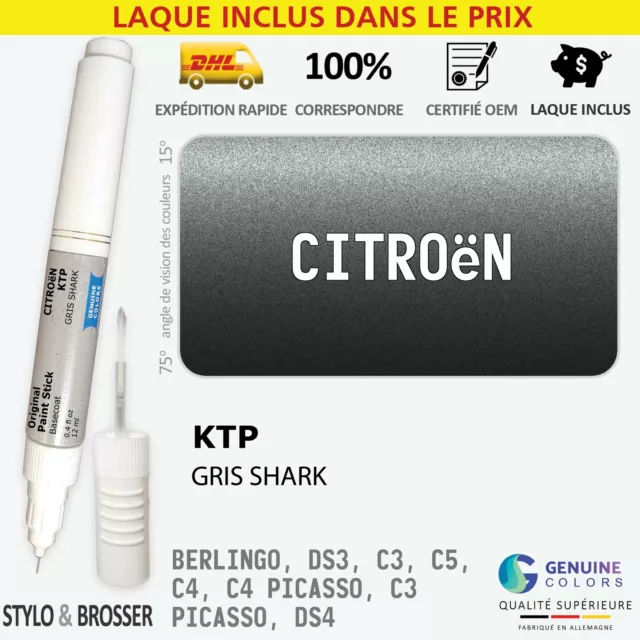 Exterior KTP Gray Stylo Retouche Peinture pour Citroën KTP 9P Reparation Stylo