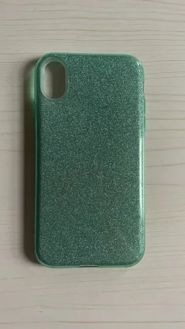 Apple iPhone XR Cover Case  / Green Glitter