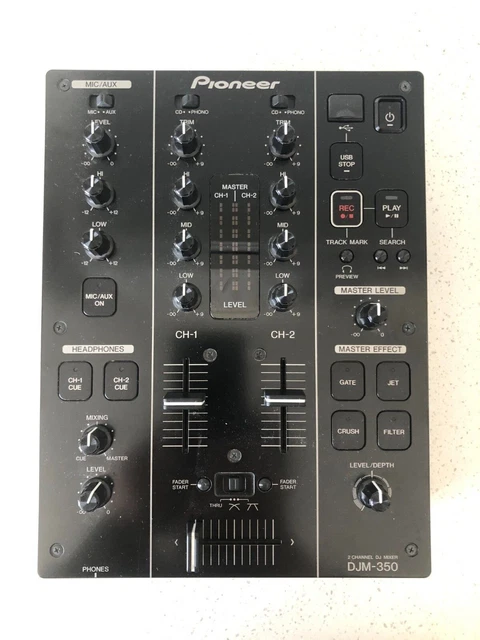 PIONEER DJM-350 2-Channel Professional Black DJ Mixer USB Compatible PIONEER DJM-350 2-Channel Professional Black DJ Mixer USB Compatible