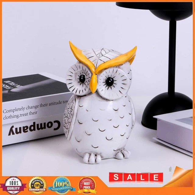 Resin Owl Statue Home Decor Strong Magnetic Animal Owl Figurines for Living Room