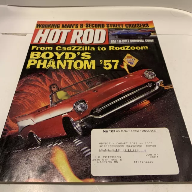 Hot Rod Magazine May 1997 - Phantom ‘57 - GM 10 Bolt - 8 Second Cruisers - VTG