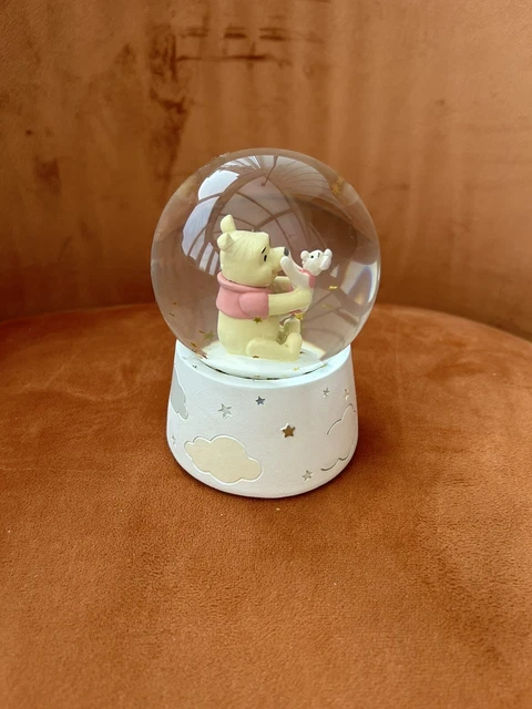 Disney Winnie & Piglet Waterball, Star Snow Globe, Nursery, New Baby Shower Gift 3