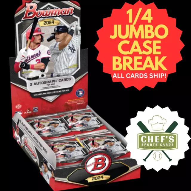 CLEVELAND GUARDIANS 2025 Bowman Baseball 1/4 Jumbo Case (2 Box) Break
