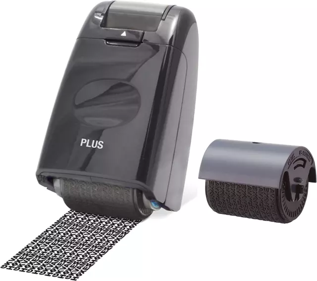 Plus Japan Guard-Your-ID Camouflage Self Inking Roller Stamp & Refill Pack,