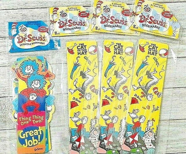 Cat in the Hat Dr. Seuss bookmarks 4 assorted packs of 8