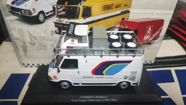 1/43 ASSISTENZA RALLY CITROEN PEUGEOT 205 TALBOT CON CASSETTE RUOTE