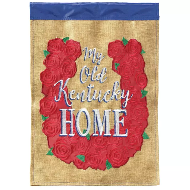 My Old Kentucky Home Horseshoe Flag Garden Flag 13x18