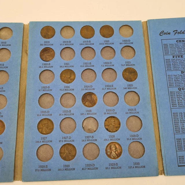 PARTIAL LINCOLN HEAD CENT COLLECTION, 1909 TO 1940S (16 coins) COIN FOLDER 3