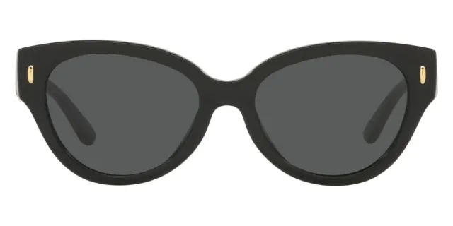Tory Burch TY7168U Sunglasses Black Gray Solid Cat Eye 52mm New 100% Authentic
