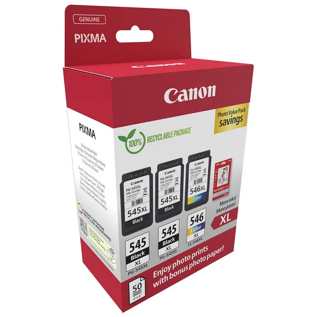 GOODTINTAS Nachfüllset Für Canon Drucker – Inkl. Tinte Schwarz & Farben, Reiniger, Spritzen Für PG-545, CL-546 U.a.