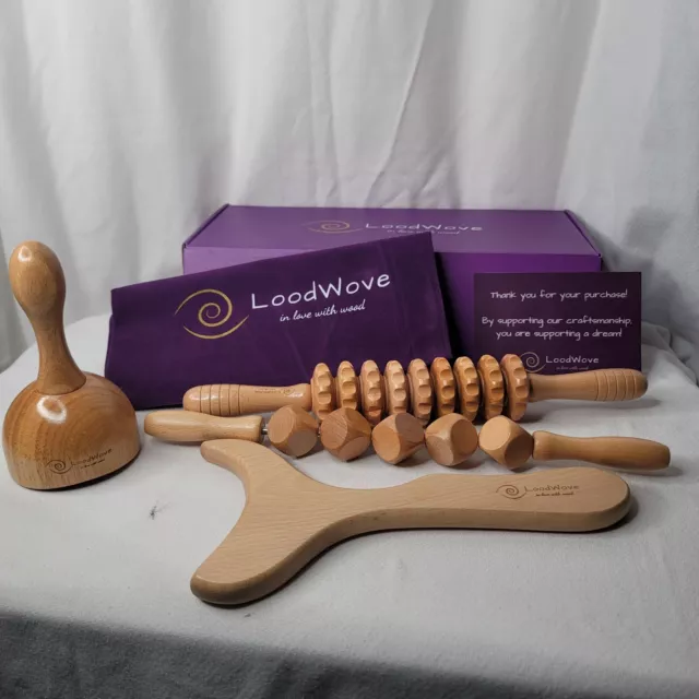 LoodWove Wood Therapy Massage Tools  Premium 4-in-1 Set