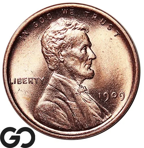 1909 VDB Lincoln Cent Wheat Penny, RED, Superb Gem BU RD ** Free Shipping!