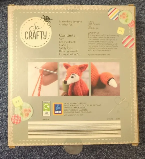 So Crafty Crochet a Friend Fox Kit 2