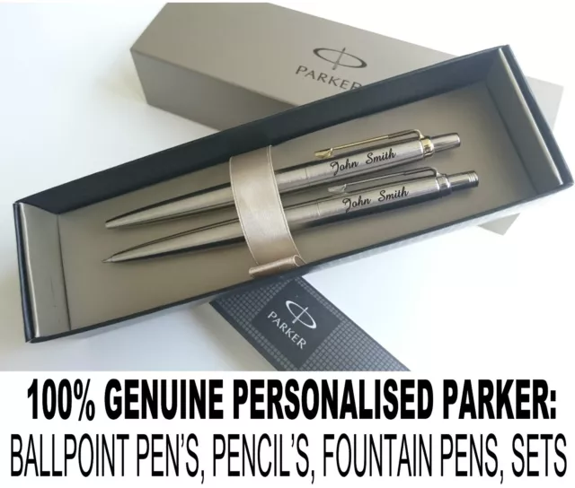 Personalised Engraved Parker Jotter & IM  Ball Pen, Pencil, Pens Set GREAT GIFT