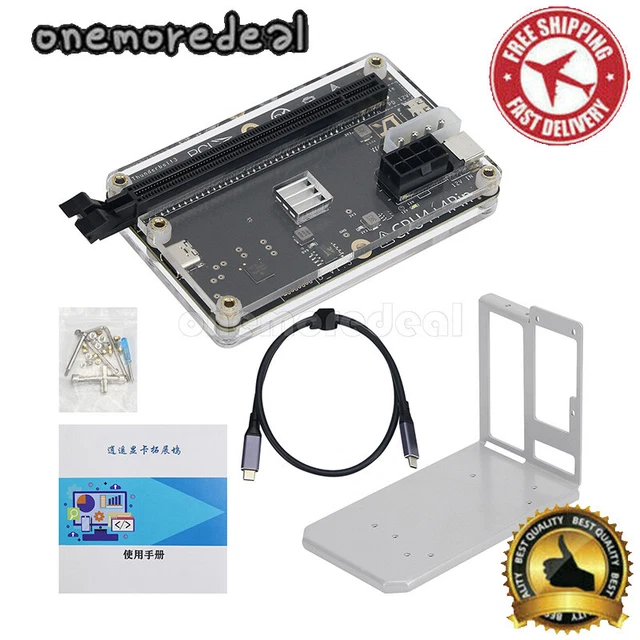 Graphics Card Dock External GPU Dock+Bracket+USB4 Data Cable for Thunderbolt 4 3