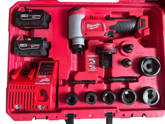 Milwaukee 2676-22 M18 18V FORCE LOGIC 10T Knockout Tool Kit w/ 1/2" -2" Capacity Milwaukee 2676-22 M18 18V FORCE LOGIC 10T Knockout Tool Kit w/ 1/2" -2" Capacity