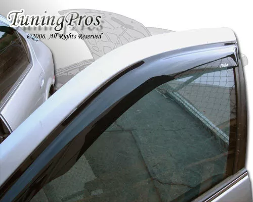 Inner Mounted Dark Tinted Rain Visor Deflector 4pc For Honda Ridgeline 2006-2014
