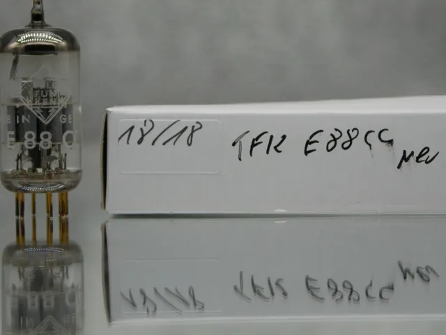 1x Telefunken  E88CC CCA 50th NOS/ testet Ulm Stamp TAB Röhre Tube Tube NOS 07