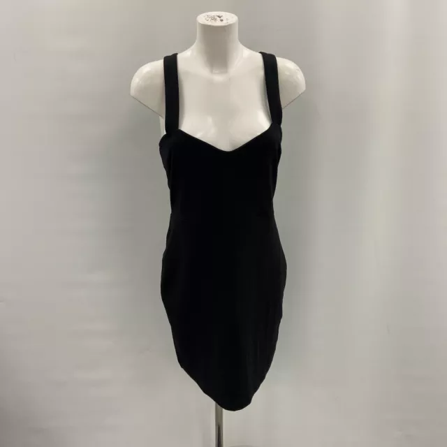 NWT French Connection Black Strappy Shift Dress Size XL Womens RMF53-ER