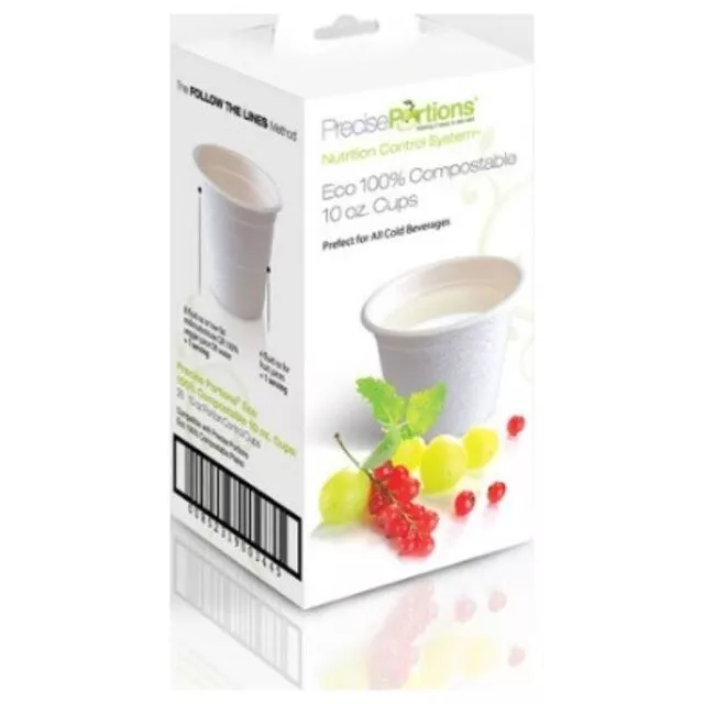 Portion Control 10oz Disposable Cups (Set of 25)  Compostable Cups 2