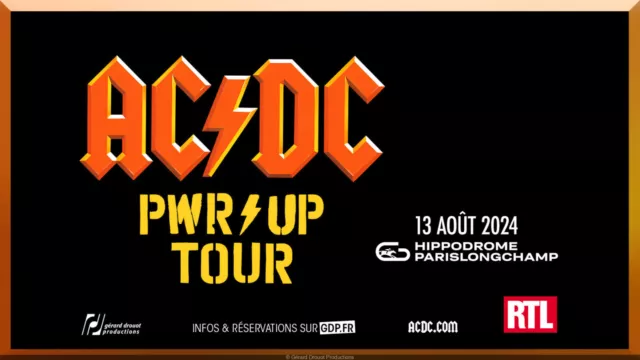 4 billets Fosse Or AC/DC Longchamp Paris 2024