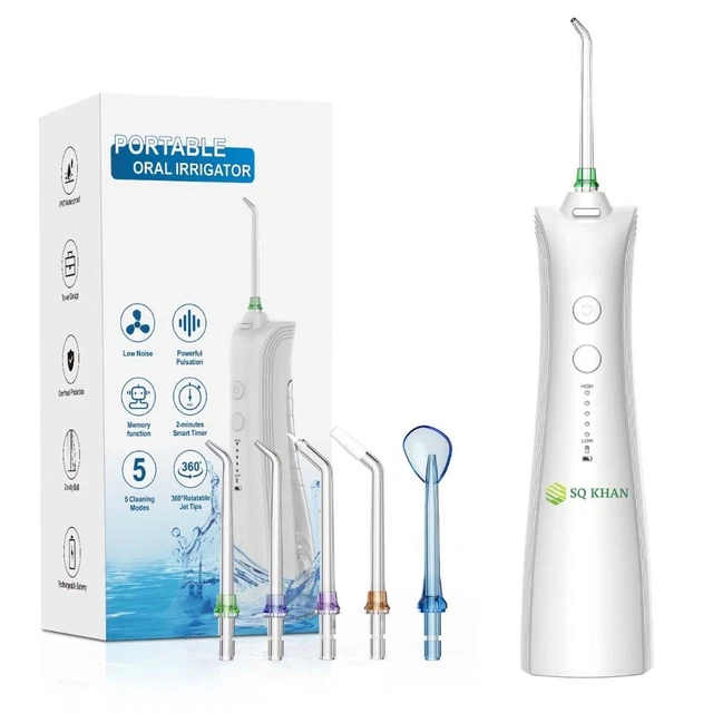 Hydropulseur Dentaire Portable InSmart 300 Ml - Jet D'eau Oral Professionnel, Rechargeable, Noir