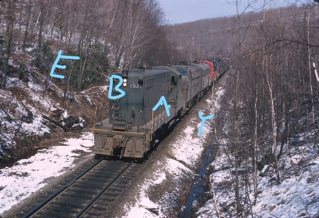 Jersey Central CNJ GP-7 Action Solomons Gap PA 1972 Original Kodachrome