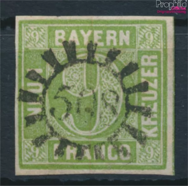 Briefmarken Bayern 1851 Mi 5 Pracht gestempelt (10160805
