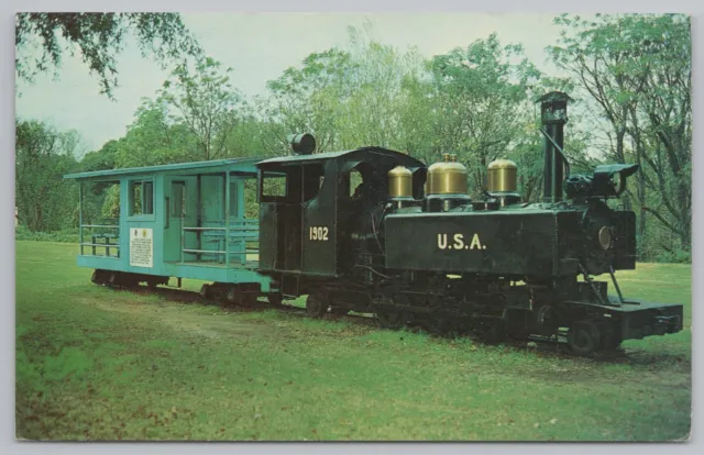 Transportation~Locomotive Traveling Into Fort Benning Georgia~Vintage Postcard