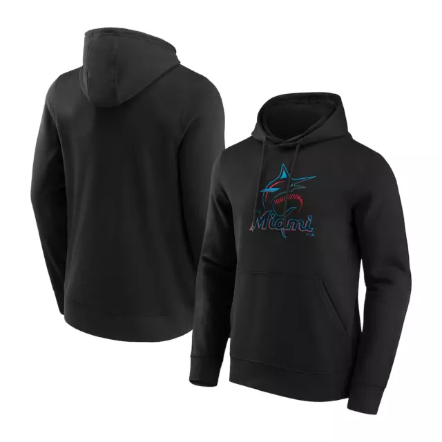 Miami Marlins MLB Capuche (Taille L) Homme Primary Logo Imprimé Capuche - Neuf