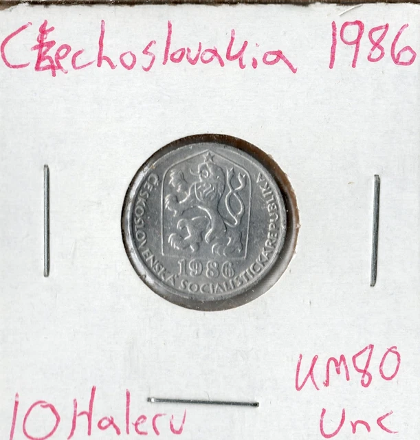 Coin Czechoslovakia 10 Haleru 1986 KM80