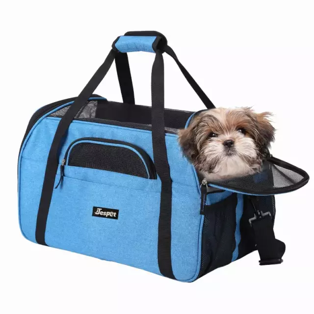 JESPET Soft-Sided Kennel Pet Carrier for Small Dogs, Cats, Puppy, Airline