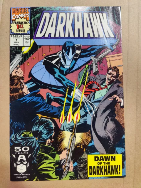 Darkhawk #1 1991 Key Marvel Comic Book 1st Appearance Origin Darkhawk VF-