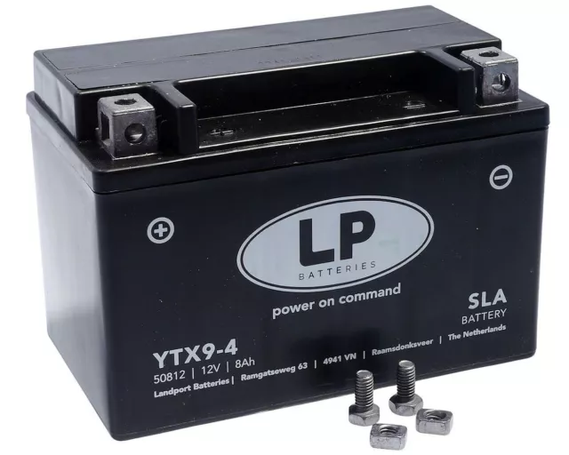 Batterie LANDPORT YTX9-4 AGM 12V 8Ah sans entretien moto scooter cyclomoteur 150