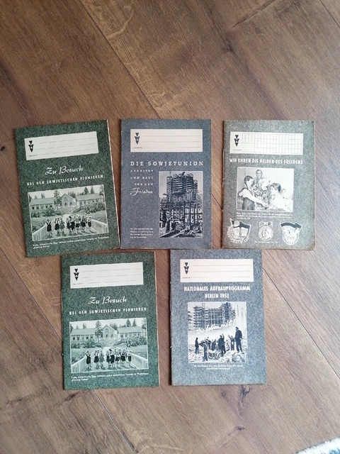 5 ALTE SCHULHEFTE, Schreibhefte, DDR EUR 15,00 - PicClick DE