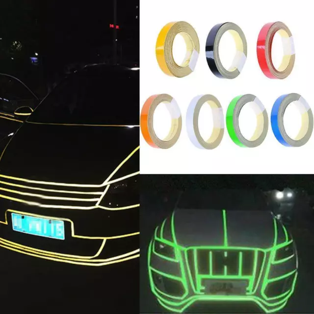 Reflective Safety Conspicuity Warning Tape DIY Sticker Decal 1cmx5m Roll