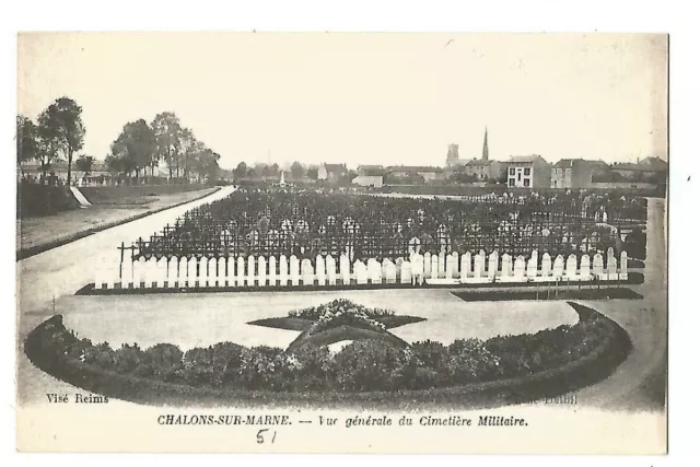 51  Chalons Sur Marne  Vue Generale Du Cimetiere Militaire