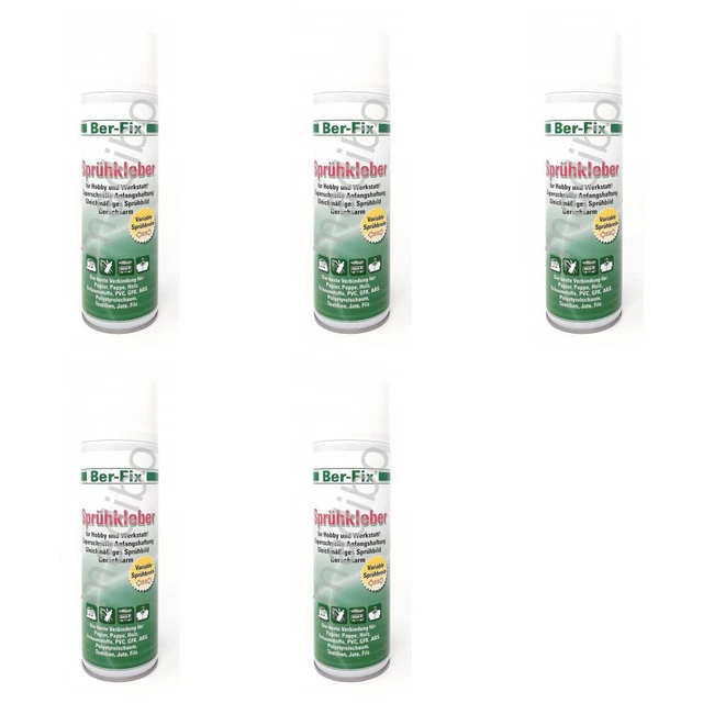 29,60 euro per 1 litro 5 adesivi spray Ber-Fix 500 ml adesivi a contatto adesivo spray