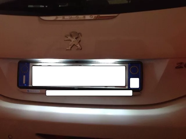 COPPIA LUCI TARGA LED peugeot 308 NO ERROR T10