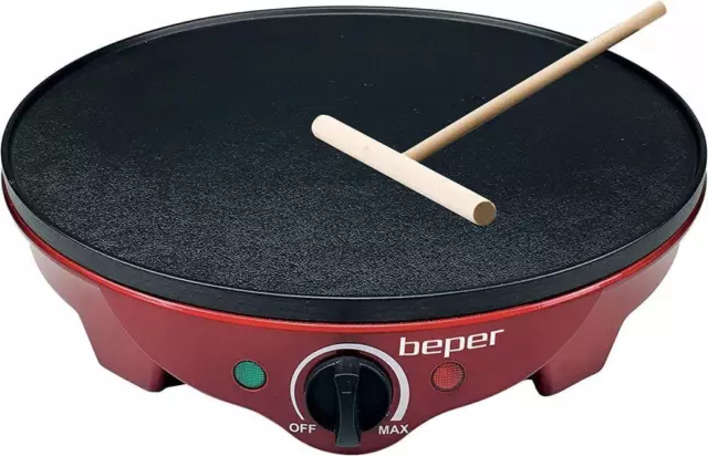 Beper BT.700Y Crepes Maker für Crêpes, Pfannkuchen und Piadinas elektrisch mit