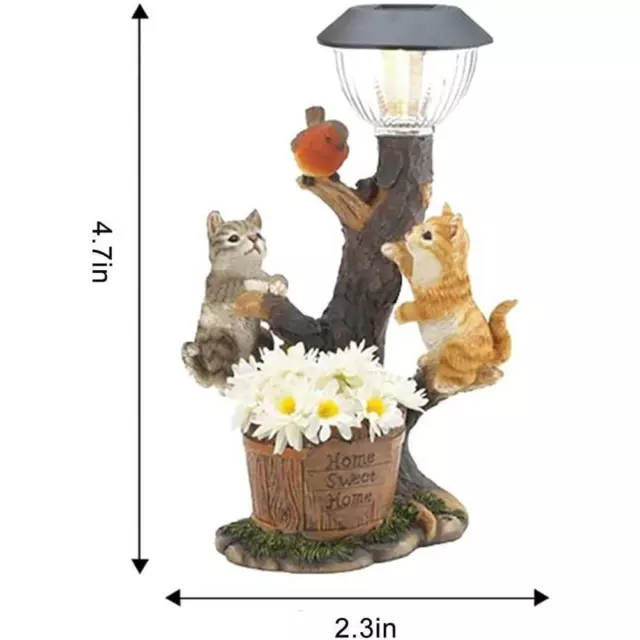 (Katze) Gartentier Statuen Lichtharz Tierstatuen für draußen
