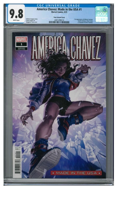 America Chavez: Made in the USA #1 (2021) Yoon Variant CGC 9.8 White Pages F163