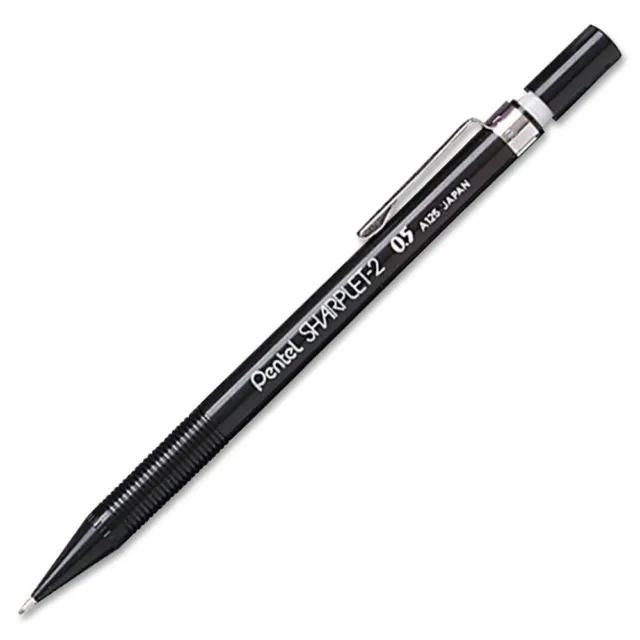 Pentel Sharplet Mechanical Pencil, 0.5 mm Lead (Pack of 12), Black 1 Black