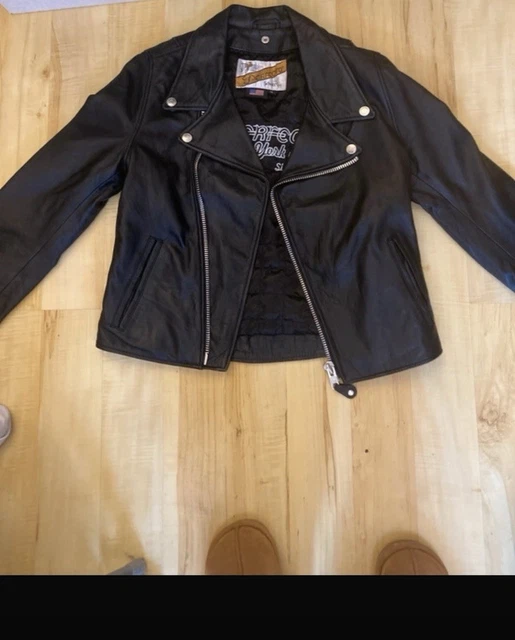 Blouson Perfecto Femme En Cuir Blanc Vieilli - Bomb Boogie, Style Motard Mi-long, Neuf Avec étiquettes